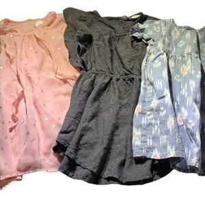 Lot of 3 Toddler Girls Dresses 24m OshKosh H&M Carters Summer Swing Short Sleeve